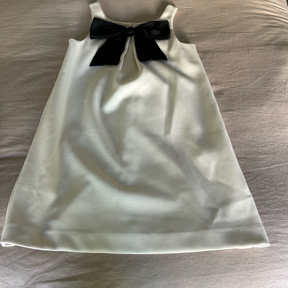 Zara Cream Dress with black bow